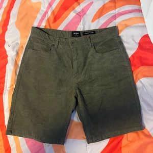 Cordoruy green shorts!
